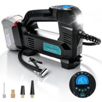 Waitley Akku-Luftkompressor für Bosch Professional Akku 18V -11 bar, tragbarer Akku-Luftpumpen mit digitalem Manometer für Auto, Motorrad, Fahrrad & Bälle