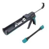 Wolfcraft Projekt-Set zur Fugenaufbringung von Silikon und Acryl, Kartuschenpresse MG 400 mit Glättern PRO FINE für enge Arbeitsbereiche