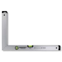 DEWEPRO Aluminium Bauwinkel 90° mit 2 Libellen - Winkel - Maurerwinkel - Messwinkel - Profilwinkel - Aluwinkel - 100x50cm