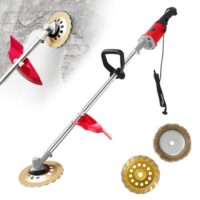 Betonschleifer mit 1,5 m Langer Handgriff für Beton, Wände und Metallentrostung - 2800W Trockenbauschleifer Schleifpolierer mit Schutzhaube und 180 mm Schleifteller