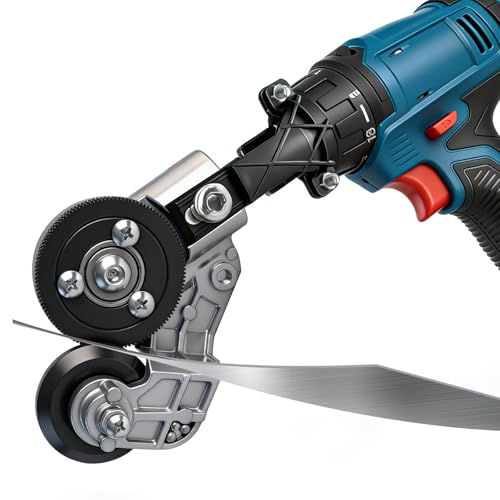 Blechschneider Bohraufsatz, elektrische Bohrschere Cutter Nibbler Aufsatz für Metall, Eisen, Kupfer, Aluminium und Stahlbleche