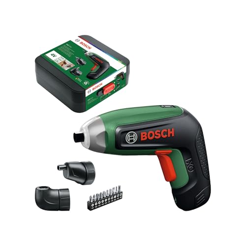 Bosch IXO8 Akku-Schrauber mit Bitsatz, Exzenter-Vorsatz und Aufbewahrungsbox für Heimwerker und Profis
