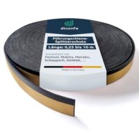 diconfa PROFILINE Splitterschutz GUMMI - Länge: 0,25m bis 10m - kompatibel mit Makita Führungsschiene 194367-7 - KLEBER: gelb, gitterverstärkt - AUSWAHL: 3010mm (3,01m) - Spanreißschutz