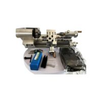DIY Mini Metalldrehmaschine, Benchtop Präzisions-Mini-Drehmaschine mit 3-Backenfutter und beweglichem Reitstock