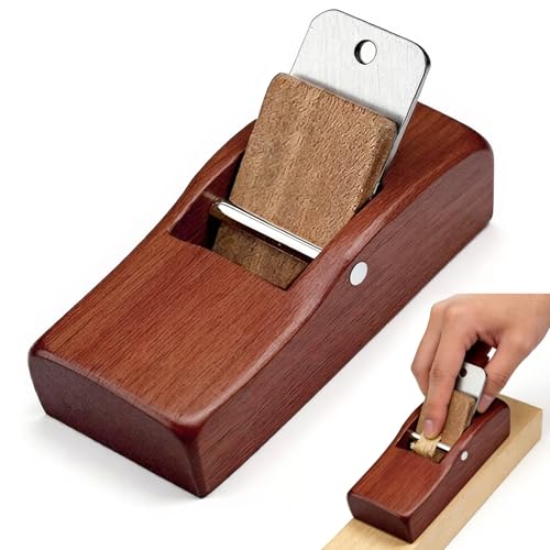 Einhandhobel, Mini Hobel, Handhobel Klein, Putzhobel, Holzhobel, Schreinerflugzeug Handwerkzeug, Handhobel für Holz zum Besäumen und Hobeln