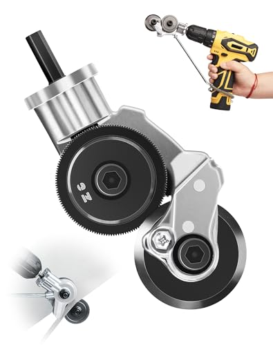 Elektrischer Blechschneider & Nibbler für Bohrmaschine - Metallknabber Bohraufsatz zum Schneiden von Eisen, Weißblech, Stahl, Kupfer, Aluminium, Trapezblech (Universal)