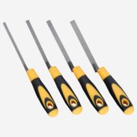 Ergonomische Putzkelle für verschiedene Anwendungsbereiche, vier verschiedene Breiten: 8 mm, 10 mm, 12 mm und 14 mm, Fugenkellen aus Edelstahl mit Softgriff, Kohlenstoffstahl Fugenkellen Set
