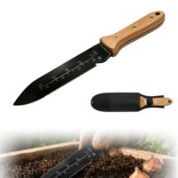 Hori Hori Gartenmesser mit Sägezahnung, Outdoor-Garten-Knospungs-Messer für Unkrautjäten und Pflanzen schneiden