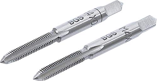 Gewindebohrer BGS 1900-M4X0.7-B, hochwertiger Vor- und Fertigschneider für M4 x 0,7 Gewinde, Set mit zwei Teilen, ideal für Heimwerker und Profis