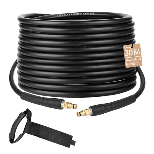 Hochdruckschlauch für Kärcher-Reiniger Zubehör, Verlängerung für Hochdruckreiniger mit Click Quick Connect Stecksystem und 30 Meter Länge