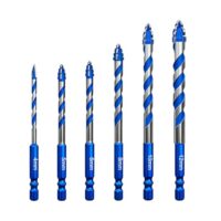 HQYQDIDY Fliesenbohrer Set mit 6 Bohrern in verschiedenen Durchmessern, ideal für Fliesen, Keramik, Mauerwerk, Glas und mehr.