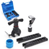 Professionelles Bördelwerkzeug Set mit Rohrschneider für Kupferrohre und Leitungen im Bereich 5-19mm