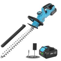 Elektrische Heckenschere mit 51 cm Doppelmesser und 21V-Akku für Heckenpflege