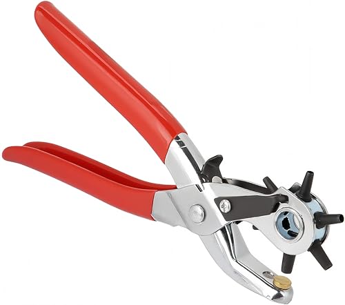 Zhenghebuy Lochzange, Leder Locher Werkzeug, Multi-Size Belt Hole Puncher, Leder Stanzer, Gürtellochzange, Lochzange Papier für Gürtel, Werkzeug, Sättel, Schuhe, Stoff, DIY 2-4.5mm