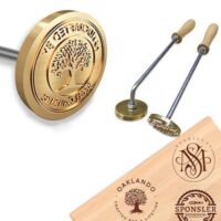 Personalisiertes Brandeisen für Holz, benutzerdefinierter Logo-Gravierer mit hochwertigem Messing und langlebiger Auslegung.