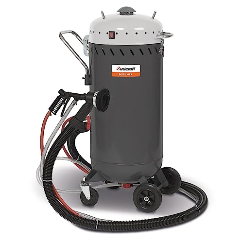 Unicraft mobiles Sandstrahlkabine MSSG 105 A für verschiedene Strahlgüter mit integrierter Absaugung und niedrigem Luftbedarf