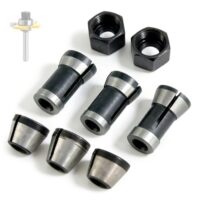 Spannzangen Set 8 Stück, Gravier- und Fräsarbeiten mit Bosch, Einhell, Katsu, Dewalt & Makita kompatibel