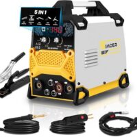 SSimder MIG Schweißgerät 240V 140A, Fülldrahtschweißen/Lift-WIG/MMA/Kunststoffschweißen/Heißklammern, 5-in-1 Schweißmaschine für Heimwerker & industrielle Anwendungen