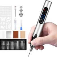 Gravierstift mit 50+ Zubehörteilen, kabelloser Gravurstift für alle Materialien, 3-stufig regelbar, USB-aufladbar