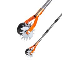 Walensee Rad-Rotationskantenstecher, Hand-Rasenkantenstecher mit verstellbarem Edelstahlgriff für Gras und Unkrautkantenstechen in Garten, Gehweg und Einfahrt