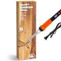 Brandmalerei Lötkolben Set mit LED-Temperatur-Einstellung für Holz und Leder, 14 Spitzen, Geschenkset für DIY-Kunst & Handwerk