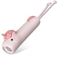 Einhorn aufladbare Taschenlampe mit hochlumpten LED-Licht, kinderfreundlich und geeignet für Notfälle, Camping und Wandern. Dimmbares Licht, lange Akkulaufzeit und bequemes Aufladen über USB.