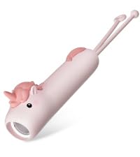 Einhorn aufladbare Taschenlampe mit hochlumpten LED-Licht, kinderfreundlich und geeignet für Notfälle, Camping und Wandern. Dimmbares Licht, lange Akkulaufzeit und bequemes Aufladen über USB.