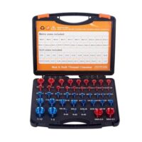 44-teiliges Gewindeprüferset für Muttern und Schrauben, umfangreiches Set für Heimwerker und Handwerker, mit hoher Messgenauigkeit und praktischer Aufbewahrungsbox