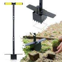 Professioneller Rasenstecher für Rasenerneuerung, 91,5 cm lang, mit gezackter Kante und Doppelpedal für effektive Schnitttechnik