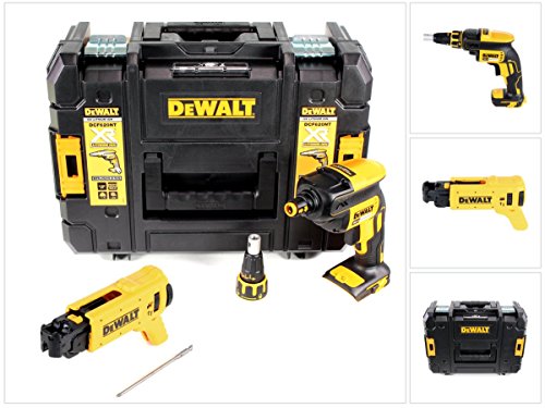DeWalt DCF 620 Brushless Trockenbauschrauber im TSTAK II Zubehör mit Magazinvorsatz - Werkzeug für Bauen und Renovieren