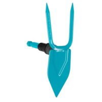 Hochwertige Gartenhacke mit herzförmigem Blatt und 2 Zinken, aus Qualitätsstahl, Duroplast-beschichtet