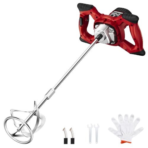 Mörtelrührer für Heimwerker und professionelle Anwender, 2200 W, 6-Gang-Getriebe, Soft-Start-Funktion, max. 800 U/min, M14 Schnittstelle Rührstab