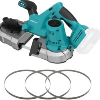 20V bürstenlose tragbare Bandsäge zum Schneiden von Metall, Holz, Rohren und Leitungen - 6,35 cm Schnitttiefe, 6-Gang-Bandsäge, Werkzeug