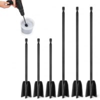 6 Stück Farbrührer Epoxidharz Mischpaddel für 1/4 Bohrer - Epoxy-Rührpaddel für perfekte Ergebnisse, strapazierfähiges Material, vielseitig bei Möbelreparatur, Keramikglasur und Autolack