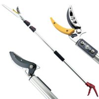 Teleskop Hochentaster für hohe Äste, Astschere & Baumsäge für Gartenpflege und Baumverkehr